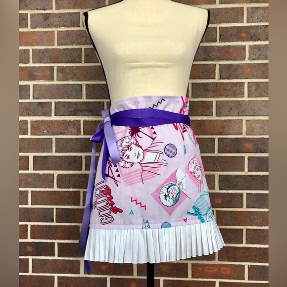 The Golden Girls Apron Retro 80s 90s Waist Apron with Pocket NEW Ruffle - Picture 9 of 15